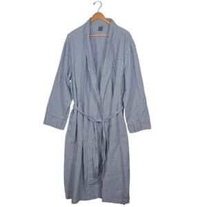 Polo Ralph Lauren Plaid Cotton Classic Lounge Bath Robe | L/XL